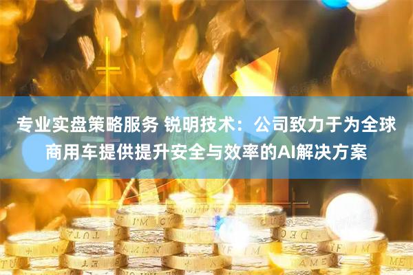 专业实盘策略服务 锐明技术：公司致力于为全球商用车提供提升安全与效率的AI解决方案